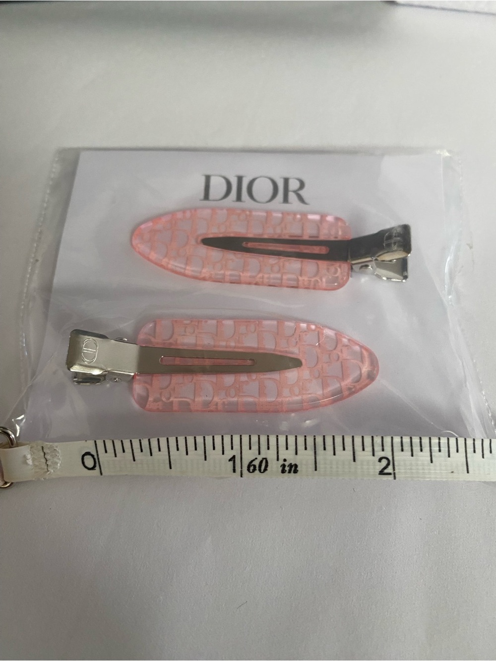 Dior Pink Logo Hair Clips - Picture 5 of 5